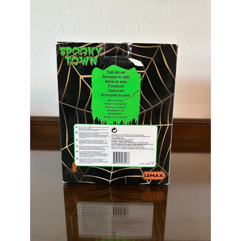 Lemax Spooky Town Halloween Village Accessory Witch Gazebo w/ Box - Picture 9 of 10